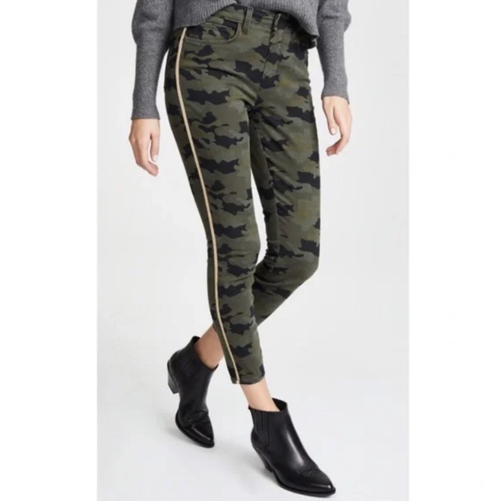 L'AGENCE Margot High Rise Camo Skinny Jeans Camo Stone 26